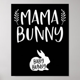 Affiche Grossesse de Pâques Faire-part Mama Bunny Ba