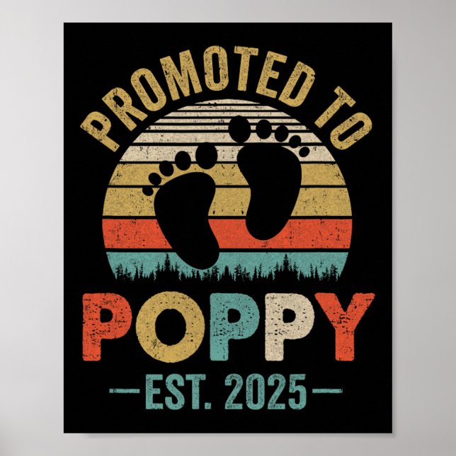Affiche Grossesse Faire-part Promue À Poppy 2025 Blac (Devant)