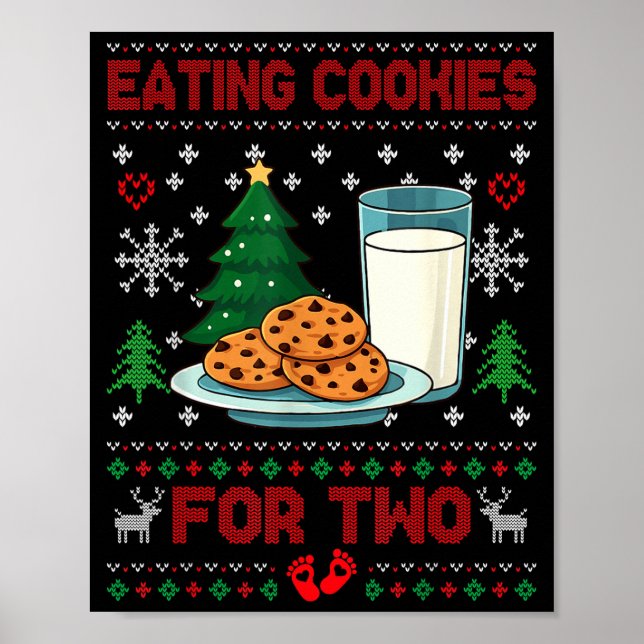 Affiche Grossesse Nouvelle Maman Bébé Noël enceinte Couple (Devant)