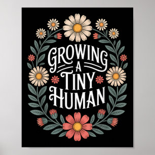 Affiche Grossissant Un Petit Humain Nouveau Maman Papa Gro