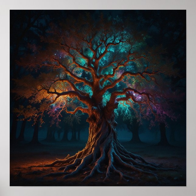 Affiche Grotesque Ornate Binary Tree Entité Twisted Branch (Devant)