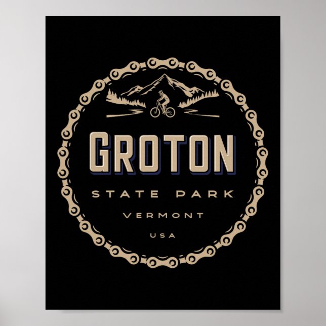 Affiche Groton State Forest Vermont Mountain Bike Biking  (Devant)