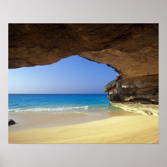 Affiche Grotte à French Bay, île de San Salvador (Devant)