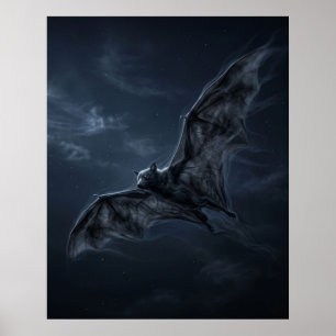 Affiche Grotte au Clair de Lune de Chauve-Souris de l'Ombr