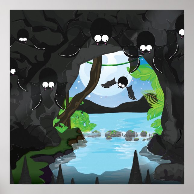 Affiche Grotte de chauves-souris (Devant)