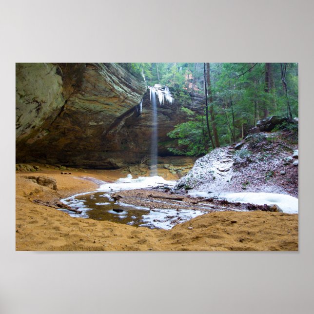 Affiche Grotte des cendres en hiver, Ohio (Devant)