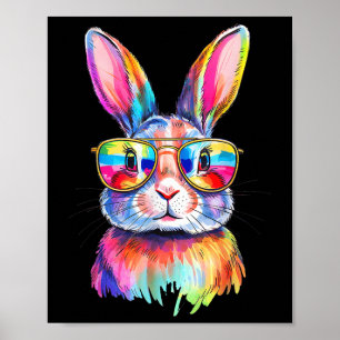 Affiche Grotte drôle Rabbit de Pâques Sungles Tie Dye Homm