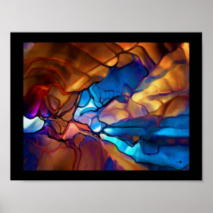 Affiche grottes colorées