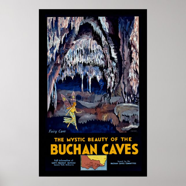Affiche Grottes de Buchan Australie (Devant)