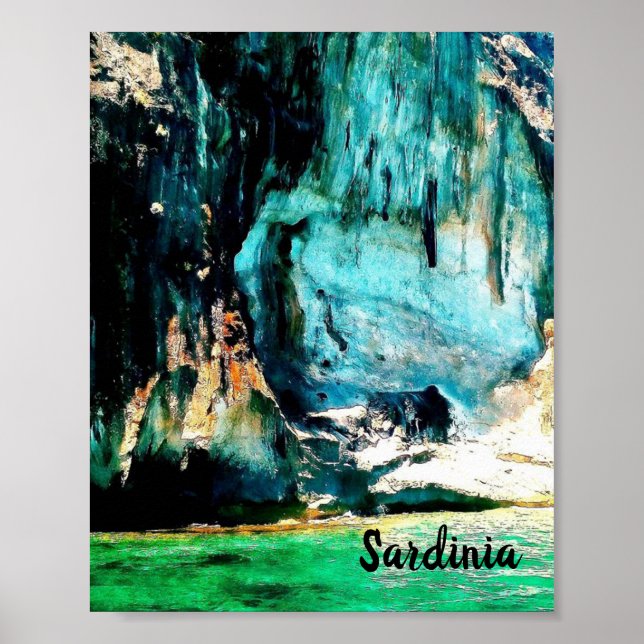 Affiche Grottes Superbes De Sardaigne (Devant)
