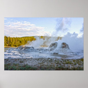Affiche Grotto Geyser, Parc national de Yellowstone