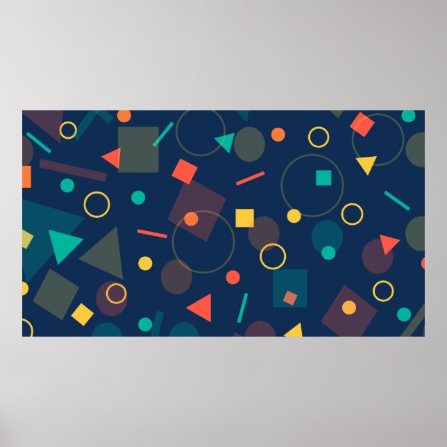 Affiche Ground backdrop geometric (Devant)