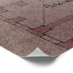 Affiche Ground Plan Dresden Green Vault Green Green
