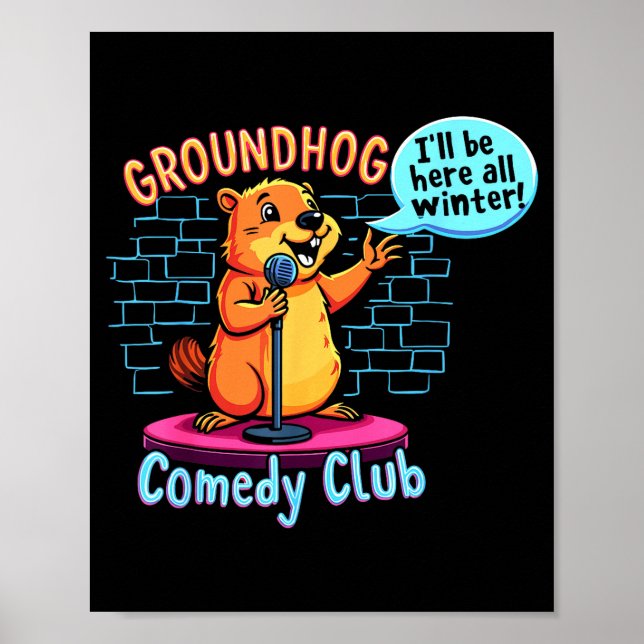 Affiche Groundhog Day Comedy Stand-up Weather Sarcasm Wome (Devant)
