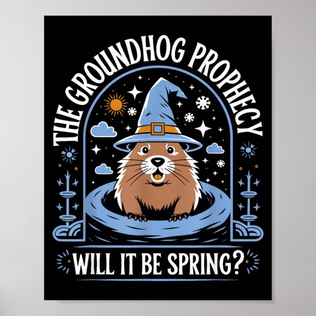 Affiche Groundhog Day Pun Meteorology Sarcasm Funny Women  (Devant)