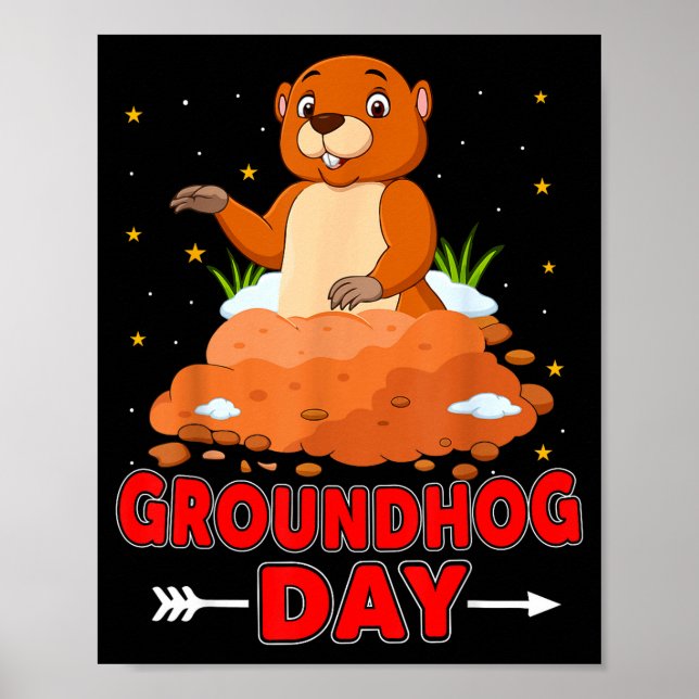 Affiche Groundhog Day Woodchucks Lover  (Devant)