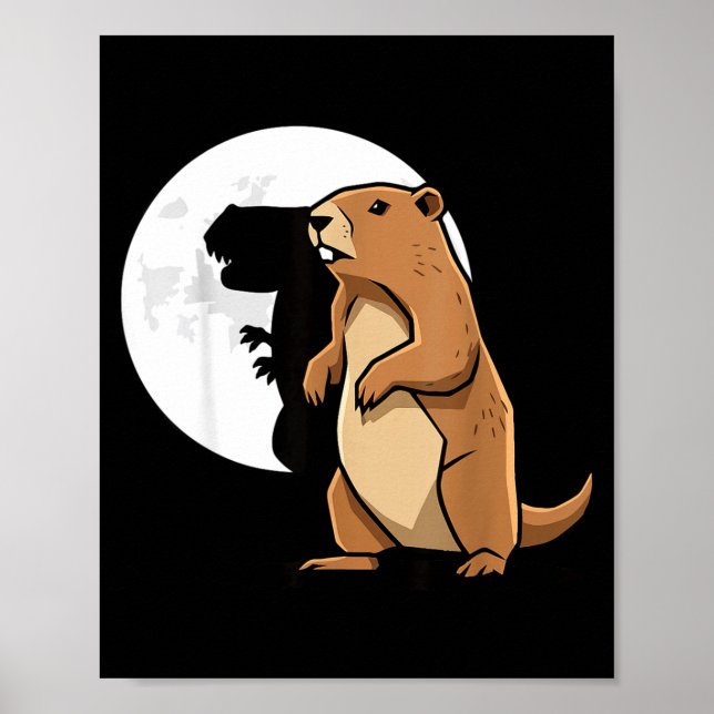 Affiche Groundhog Shadow Dinosaur Puppet Happy Groundhog D (Devant)