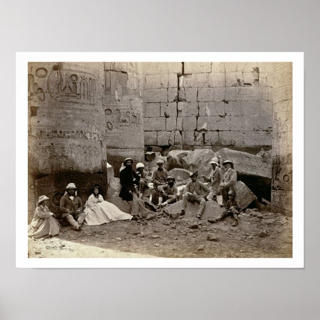 Affiche Group photograph in the Hall of Columns, Karnak, T (Devant)