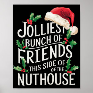 Affiche Groupe de copains les plus joyeux Noël Corresponda