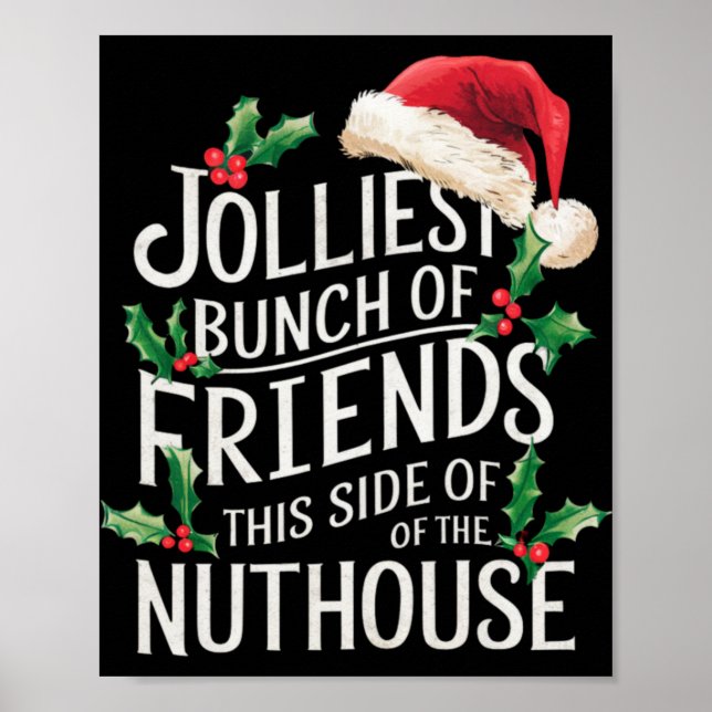 Affiche Groupe de copains les plus joyeux Noël Corresponda (Devant)