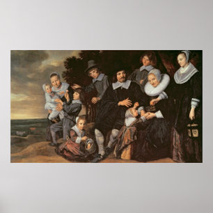 Affiche Groupe de famille dans un paysage, c.1647-50