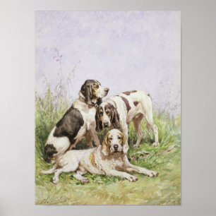 Affiche Groupe de Hounds français