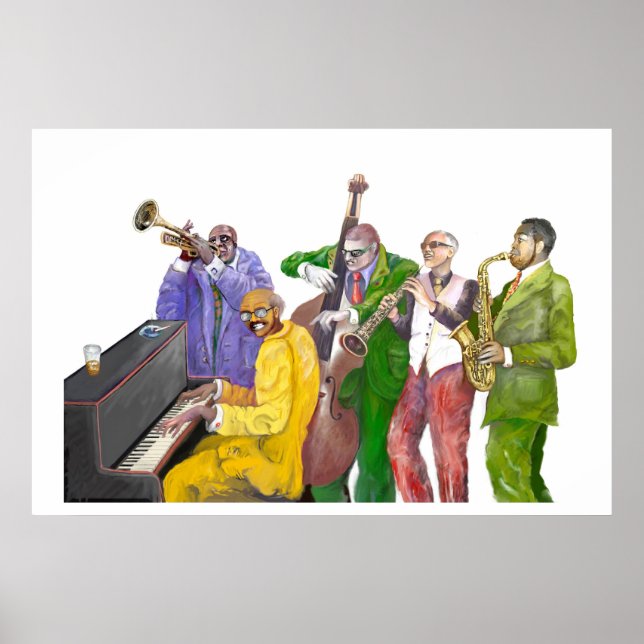 Affiche "groupe de jazz" (Devant)