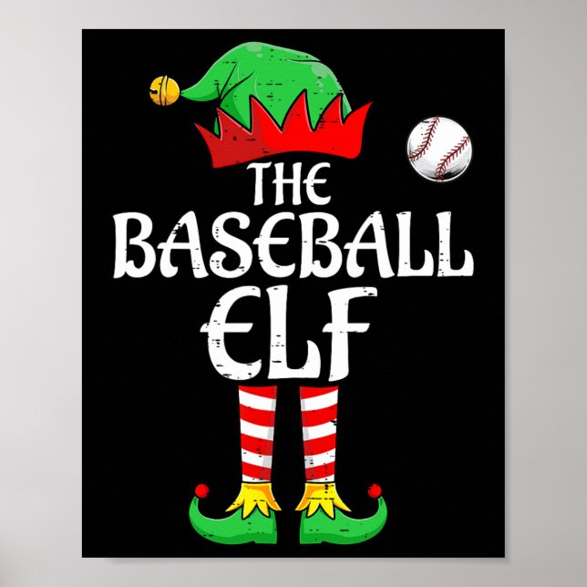 Affiche Groupe de jumelage des elfes de baseball Noël S (Devant)