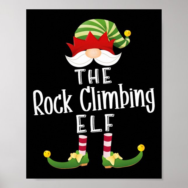 Affiche Groupe de lutin d'escalade de roche Noël pyjama dr (Devant)