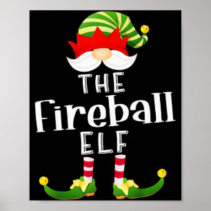 Affiche Groupe de lutins de boule de feu Noël drôle de fêt