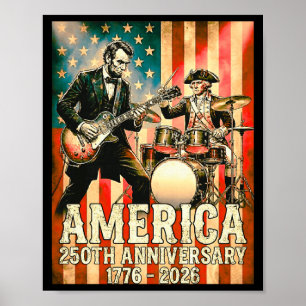 Affiche Groupe de Rock Patriotique pour le 250e Anniversai