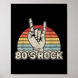 Affiche Groupe de Rock Rétro Vintage des Années 80