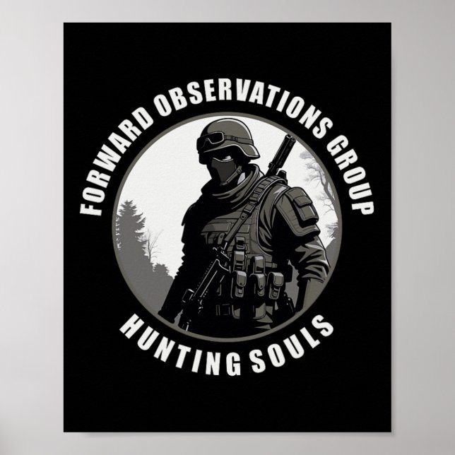 Affiche Groupe d'observations futures. Avance de la chasse (Devant)