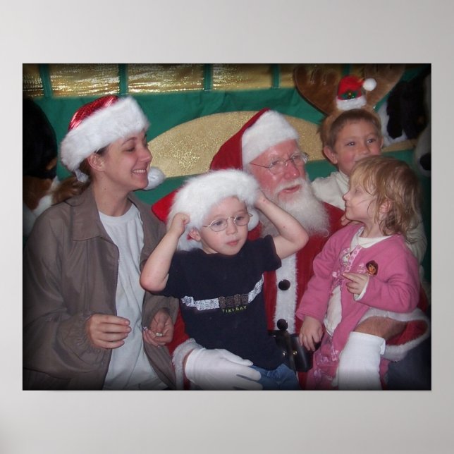 Affiche Groupe père Noël avec maman (Devant)