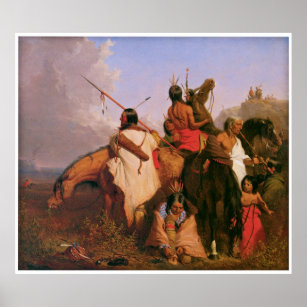 Affiche Groupe sioux par Charles Deas 1845