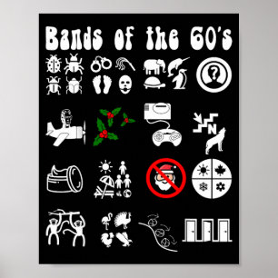 Affiche Groupes de pop rock emblématiques et ringards drôl