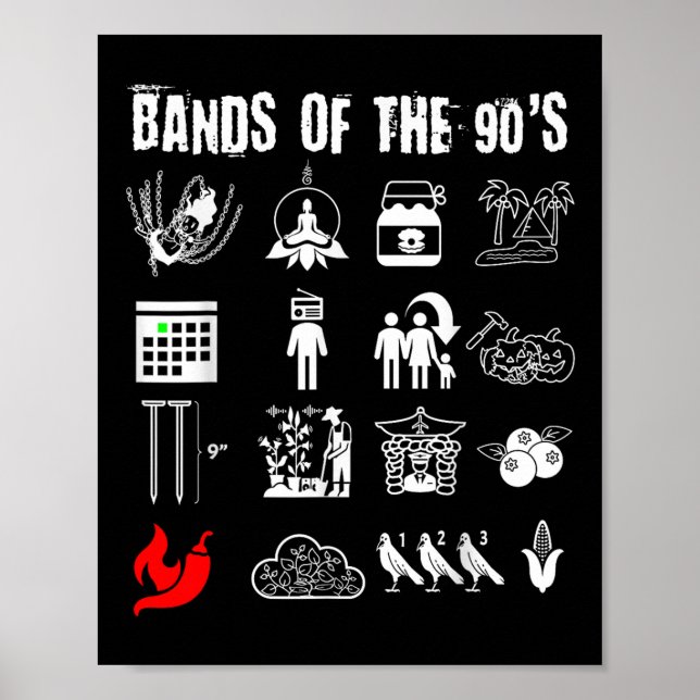 Affiche Groupes de rock alternatif emblématiques et ringar (Devant)