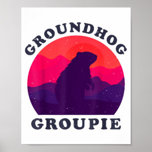 Affiche Groupie de la marmotte Rétro Vintage 60s 70s 80s H