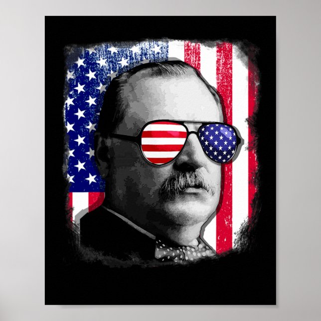 Affiche Grover Cleveland Drapeau américain 4 juillet  (Devant)
