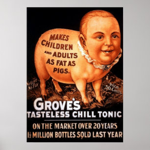 Affiche Groves Tonic fait des enfants et des adultes gras 