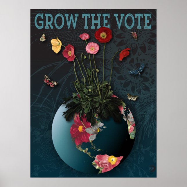 Affiche Grow The VOTE - Save The Planet (Devant)