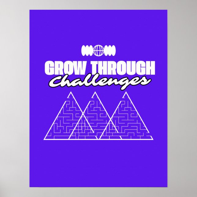 Affiche Grow Through Challenges – Inspirational Growth (Devant)