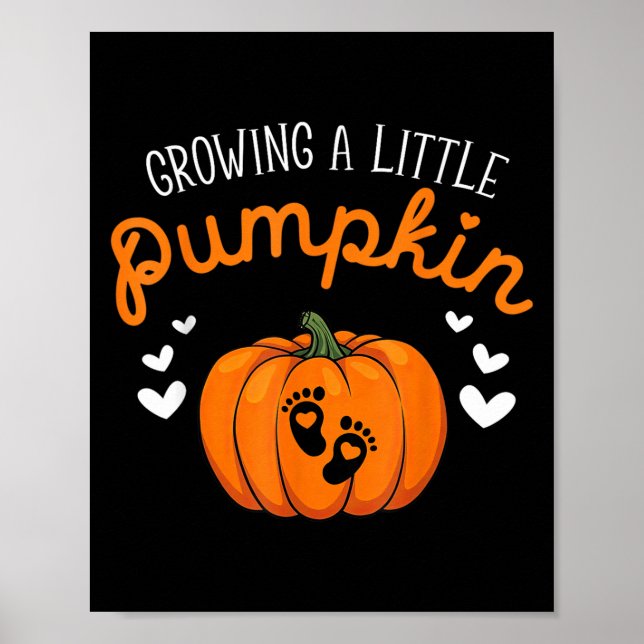 Affiche Growing A-little Pumpkin Halloween Pregnancy Annou (Devant)