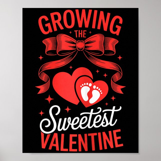 Affiche Growing The Sweetest Valentine Pregnancy Announcem (Devant)