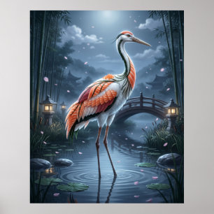 Affiche Grue de sushi Lune Marais