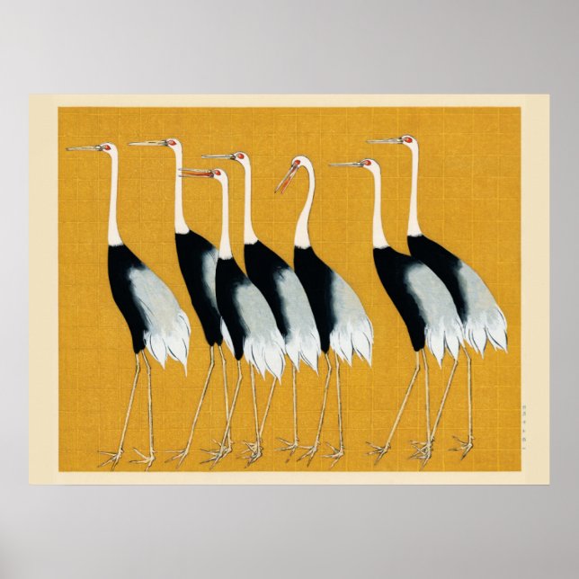 Affiche Grues mystiques : Harmonie en or (Devant)