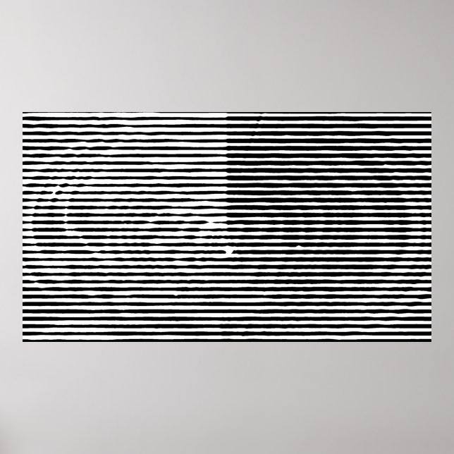 Affiche grunge art abstrait brut aléatoire lignes horizont (Devant)