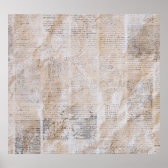 Affiche Grunge journal, vintage texture collage (Devant)