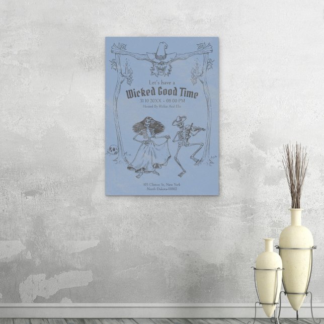 Affiche Grunge Retro Black Halloween Party (Créateur téléchargé)