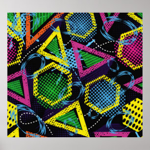 Affiche Grunge sport motif, design pour enfants.